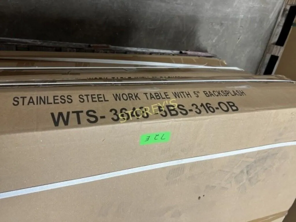 NEW 48 x 36 S/S Work Table w/ Backsplash