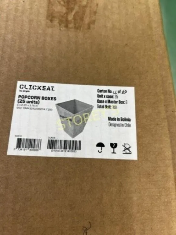 New Popcorn Boxes - 150/Box