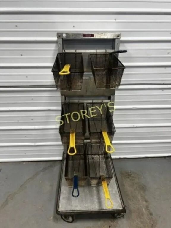 Hatch 5 Level Fry Rack Holder w/ 6 Baskets on