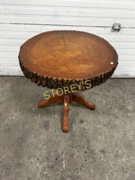 Tree Trunk Style End Table ~27 x 25