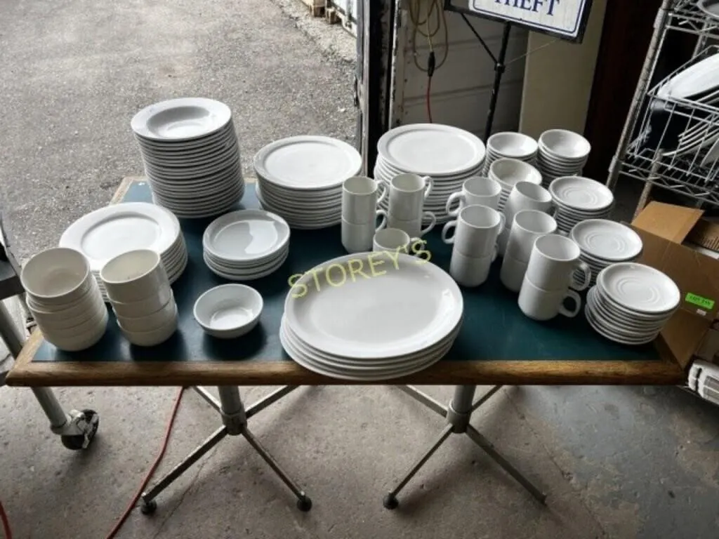 Qty of white Browne Dishes