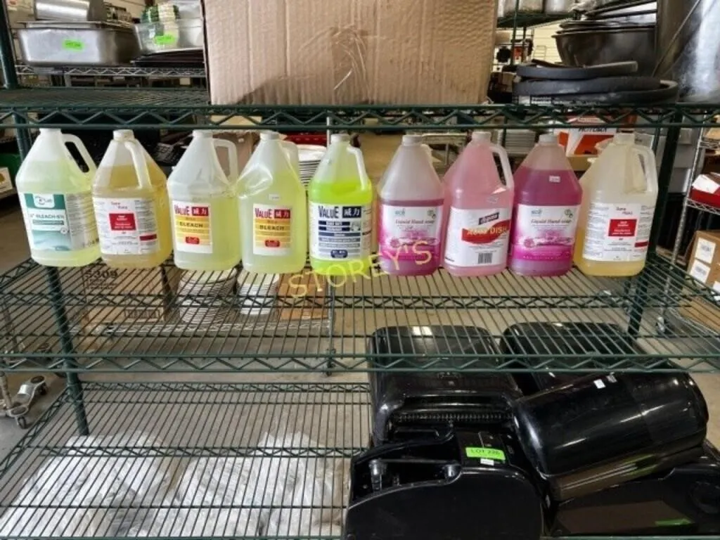 9 Jugs of Asst Chemicals / Cleaners