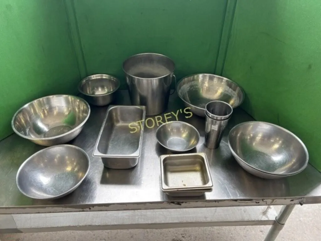 S/S Pail, Mixing Bowls & Inserts