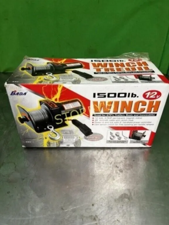 1,500lbs, 12 Volt Winch