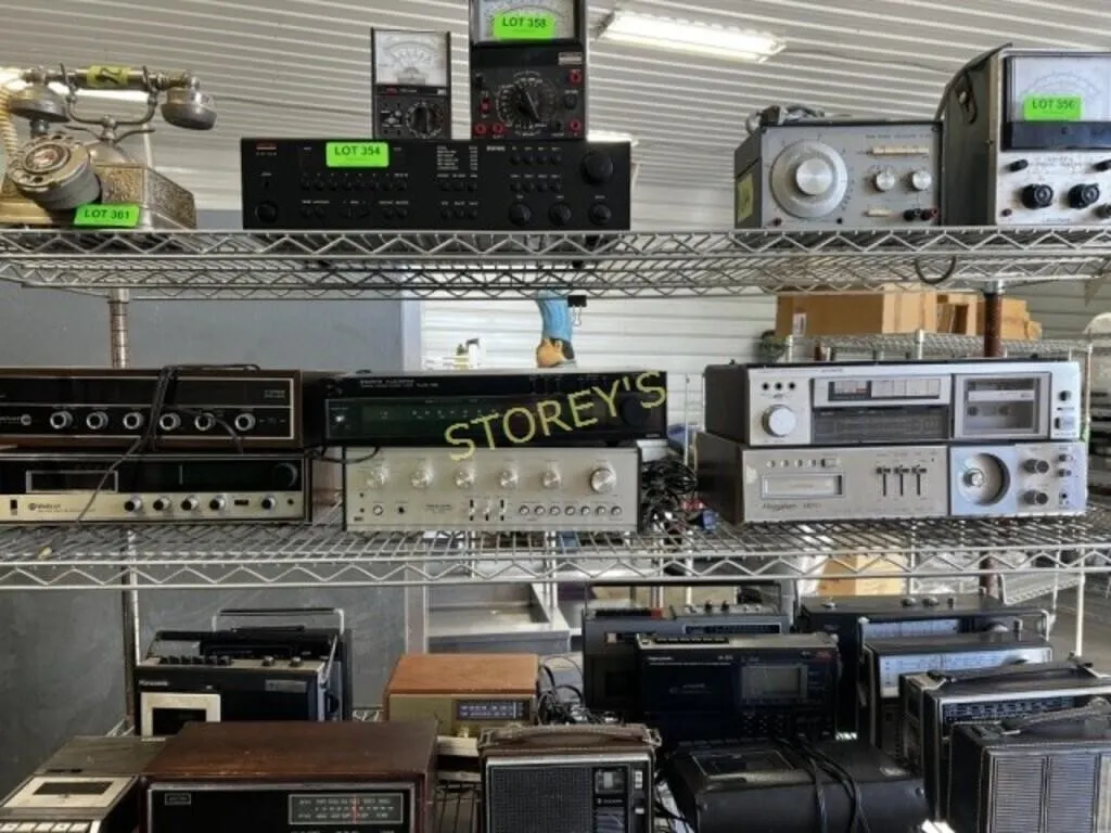 Shelf Lot; Receiver, A Track Player, Etc.