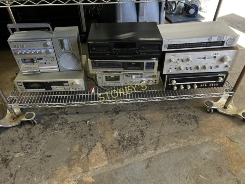 Shelf Lot; Amplifiers, Receivers, Etc.