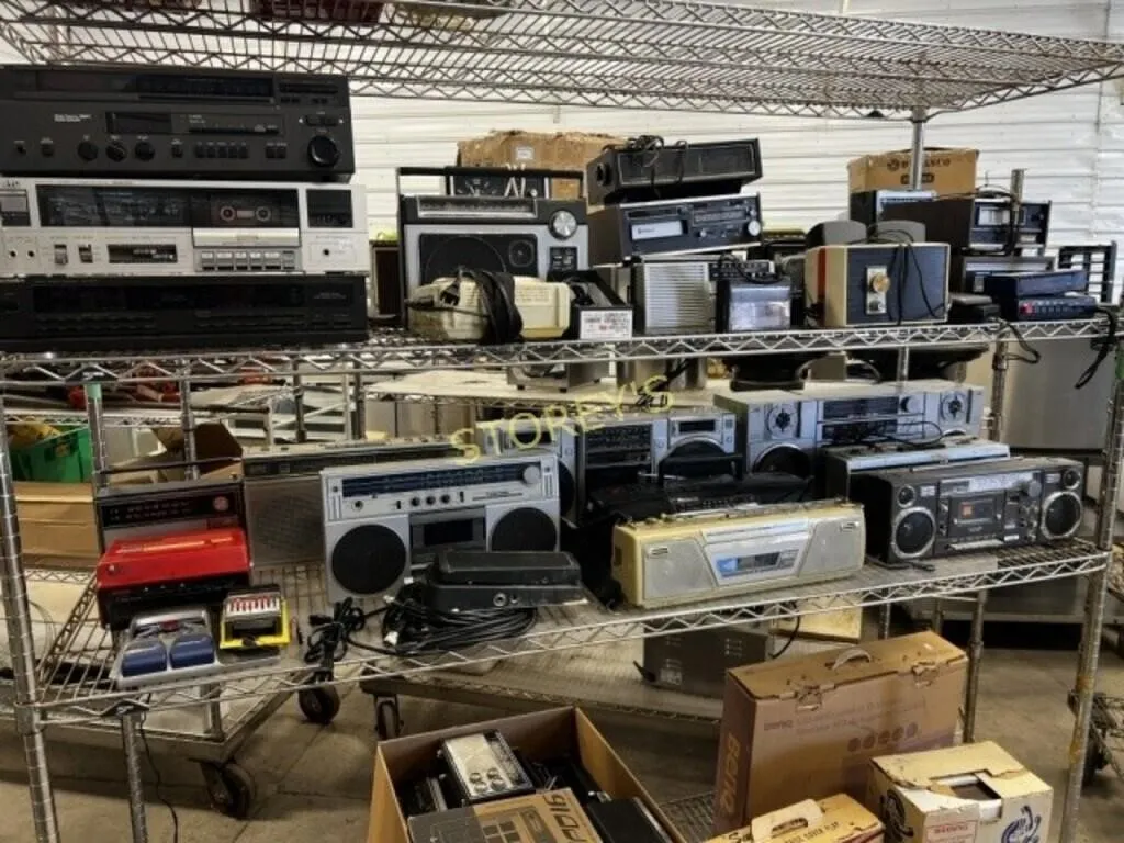 2 Shelves; Receivers, Amps, Stereos, Etc.