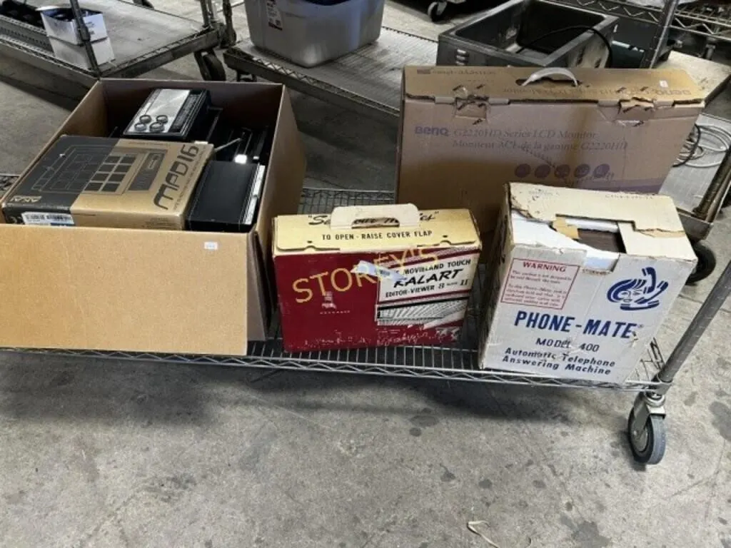 Shelf Lot; Answering Machine, Radios, Etc.