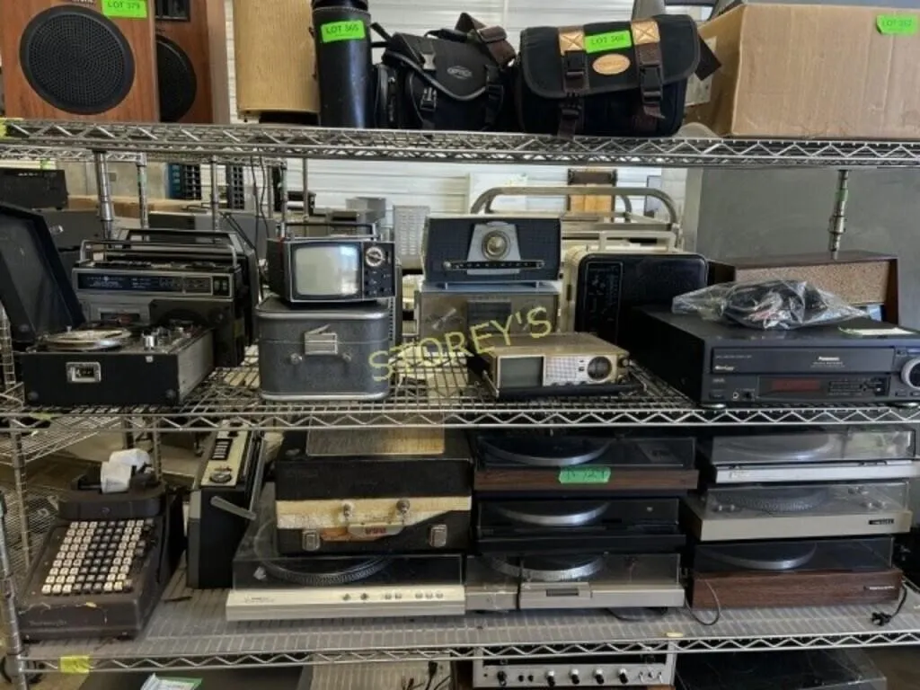 Shelf Lot;Multi Laser Disc Player, Radios, Etc.