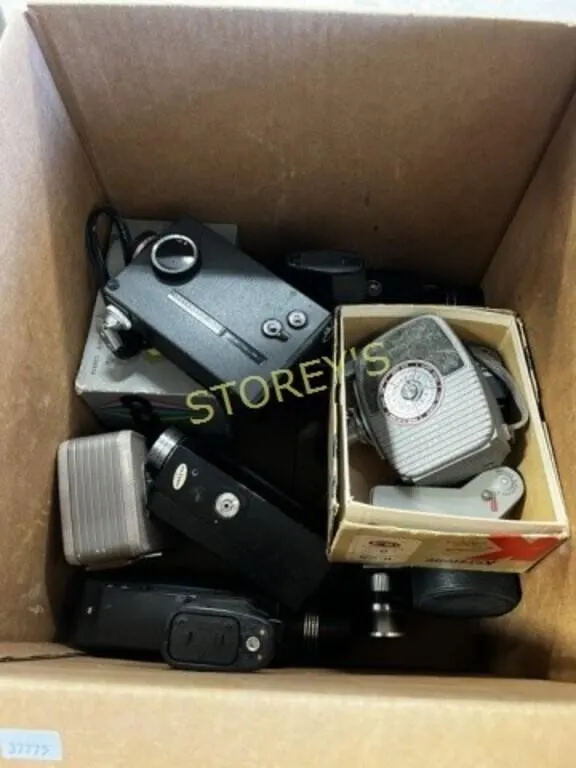 Box of Video Cameras, Etc. - Unknown Condition