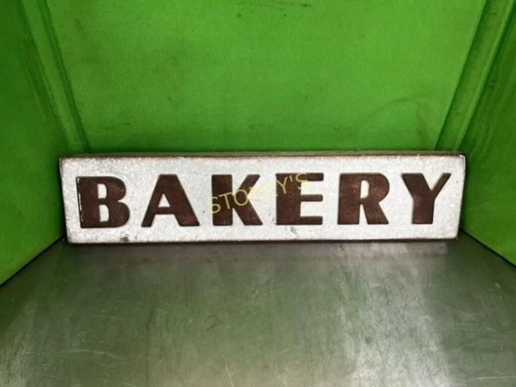 Tin Bakery Sign ~32 x 7