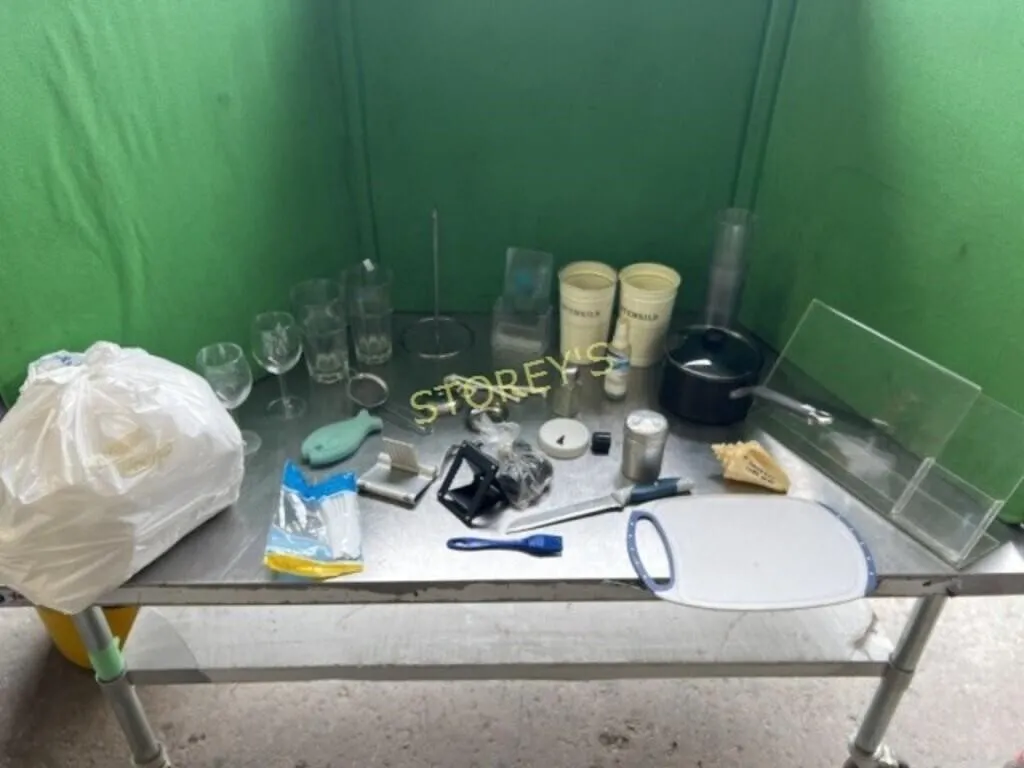 Box Lot; Utensils Holders, Glasses, Etc.