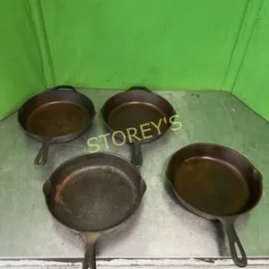 4 Cast Iron Frying Pans