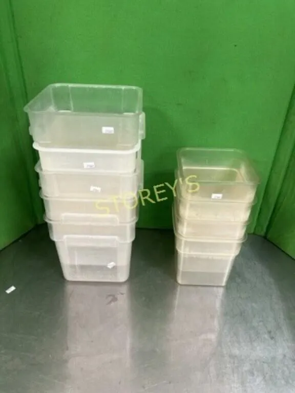 9 Asst Poly Food Inserts & Food Bins