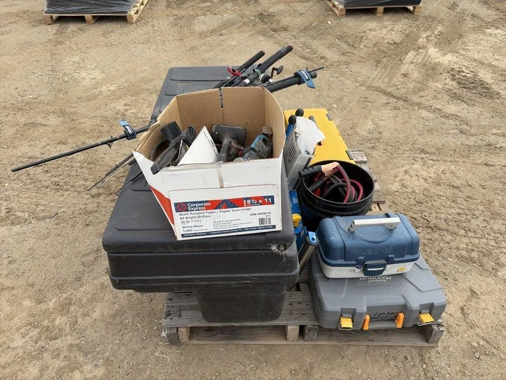Pallet of Tool Boxes, Cordless Impact & More