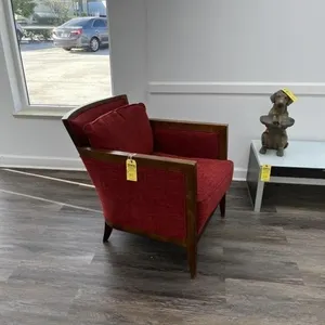 RED FABRIC CLIENT CHAIRS