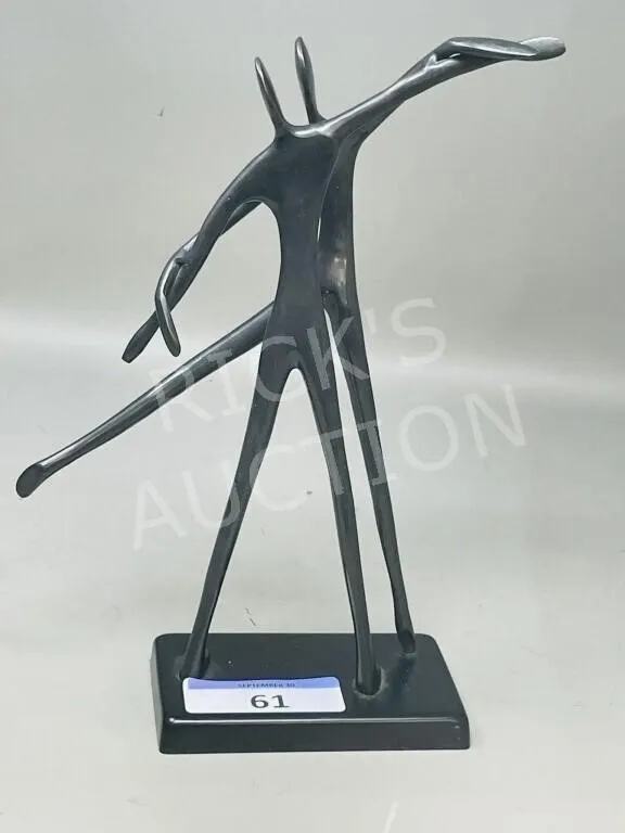 metal dancers sculpture by Khalique - 11.5" tall