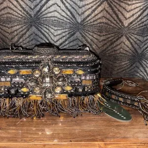Mary Frances Ornate, hand-beaded evening clutch