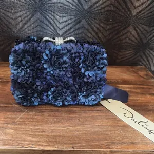 Darling 3D floral petal clutch