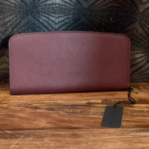 Mathew + Julian burgundy zip-around continental
