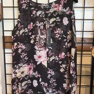 M Papa Black Sleeveless Blouse
