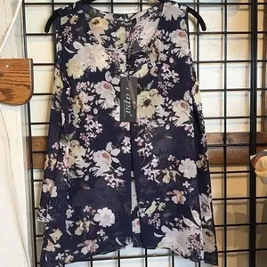 M Papa Navy Sleeveless Blouse