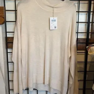 L Pink Martini Beige Bethany Sweater