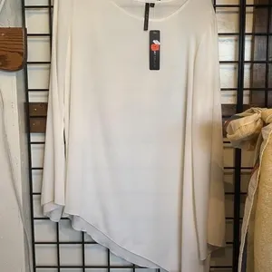 L Kay Celine elegant off-white long-sleeve top