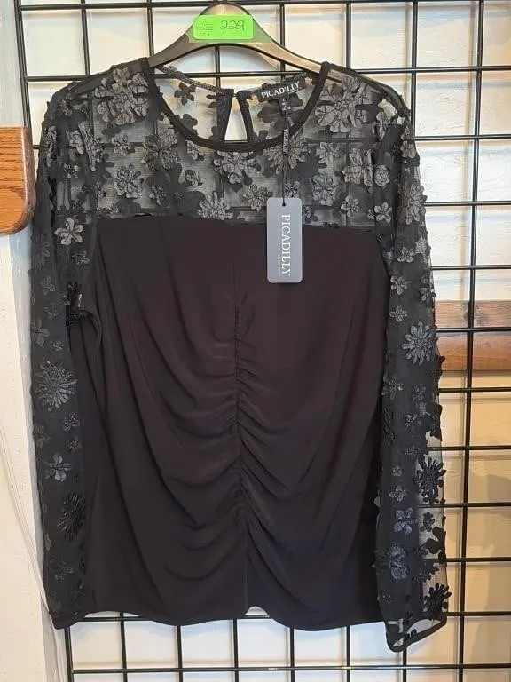 L Picadilly Black Long Sleeve Top