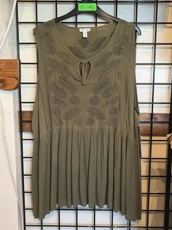 XL Tribal Jeans Sleeveless Top