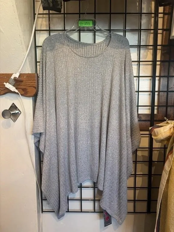 OS Rapz knit poncho sweater