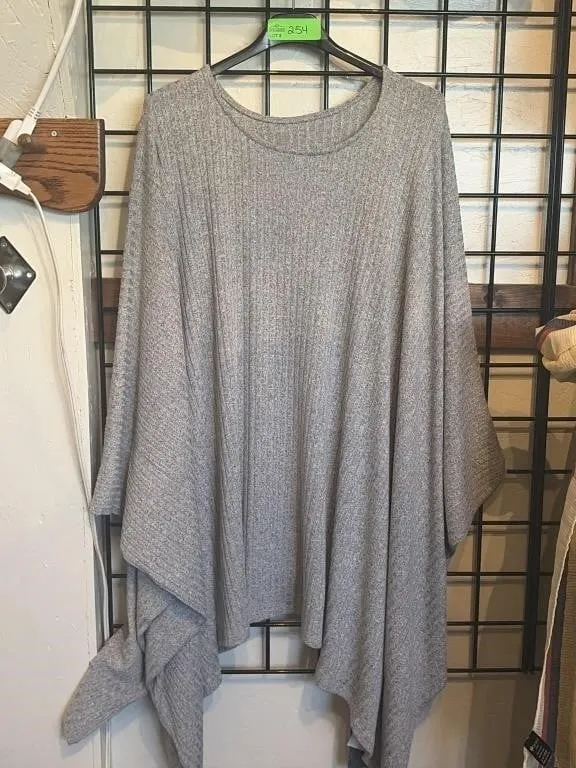 OS Rapz knit poncho sweater