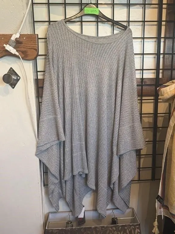 OS Rapz knit poncho sweater