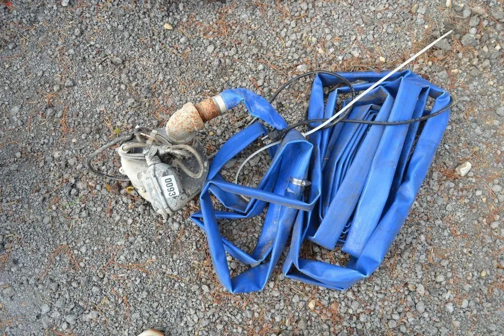 Septic sump pump and hose