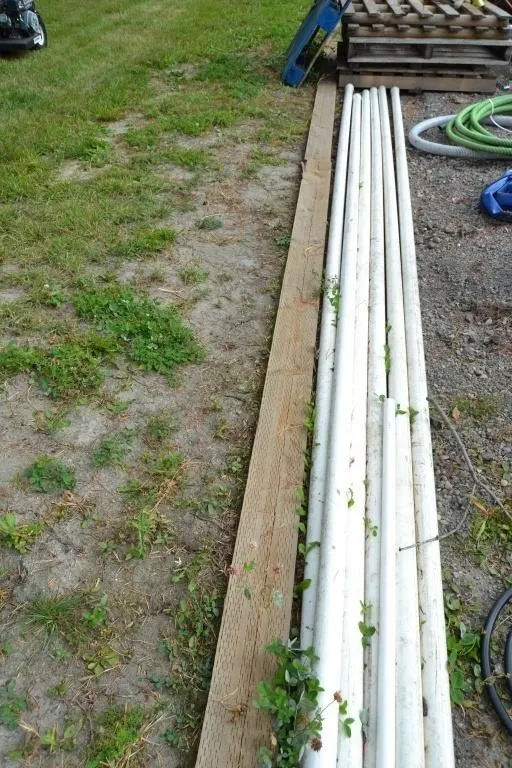 Large assortment if irrigation pipe