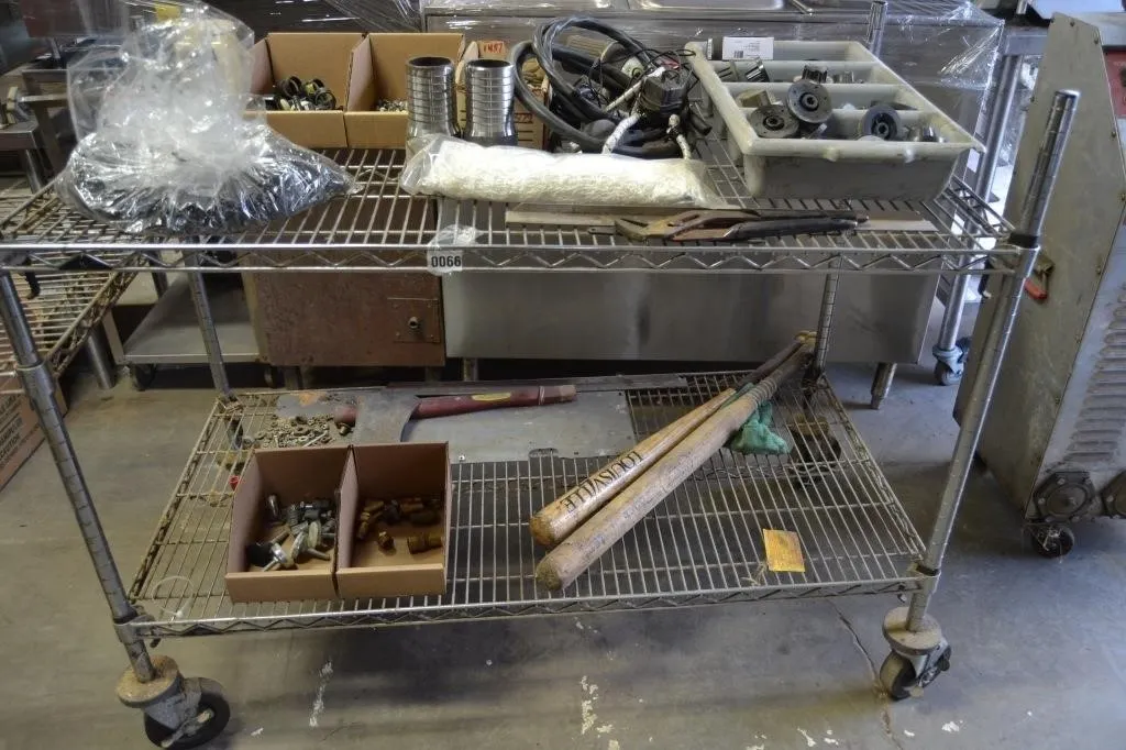 Large cart full of part, accessories dots, bolts,