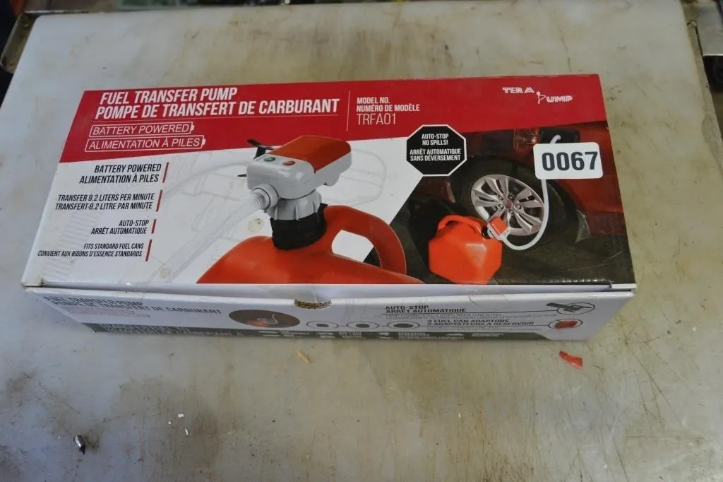 Unused fuel transfer pump in box