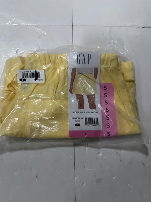 Gap Linen Pull On Shorts Yellow Size Small