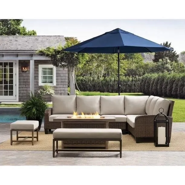 Lewiston Woven Fire Sectional Set
