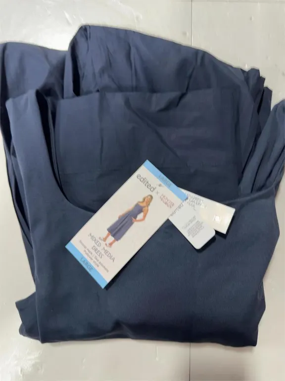 Edited x Hunter Bell Mixed Media Dress Blue Large