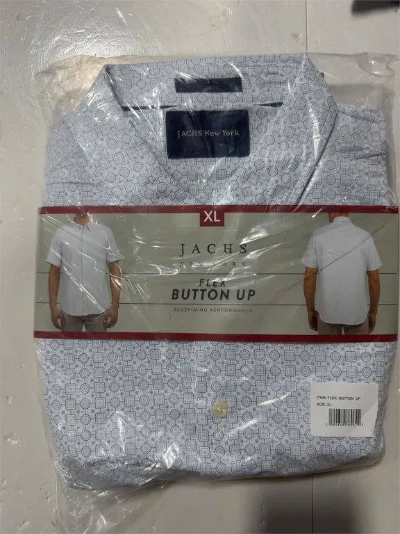 Jachs New York Flex Button Up Shirt XL Geometric