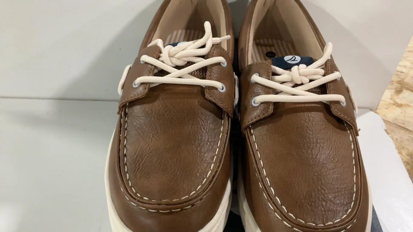 Sperry SOK29653 Boys Boat Shoes Brown Size 6