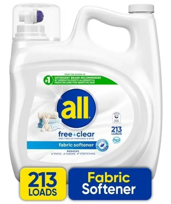 All Liquid Fabric Softener Free Clear 143 fl oz