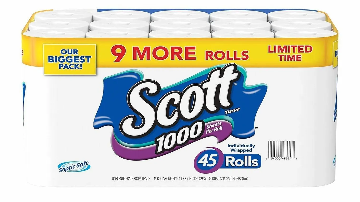 Scott Bathroom Tissue 1000 Sheets 45ct