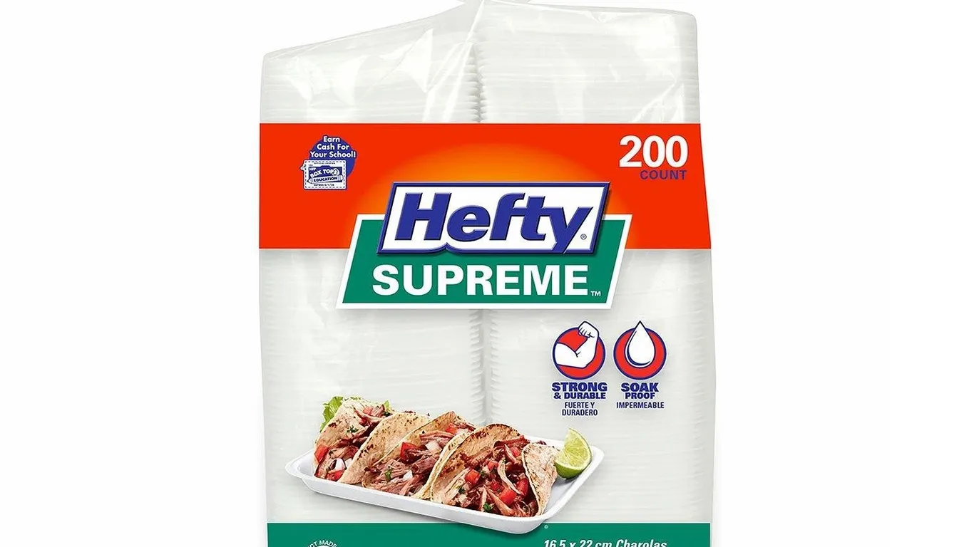 Hefty Foam Trays 6.6 x 8.6 200ct