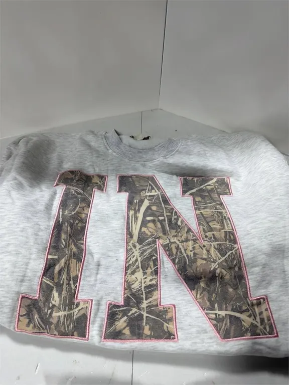 State of Nine Camo Letter Sweatshirt Gray Large