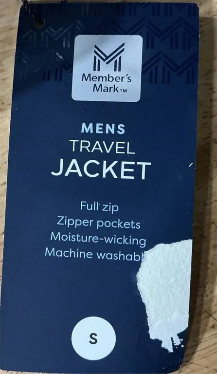 Mens Full Zip Travel Jacket Navy Size Small