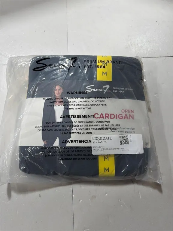 Seven7 Open Cardigan Navy Size Medium