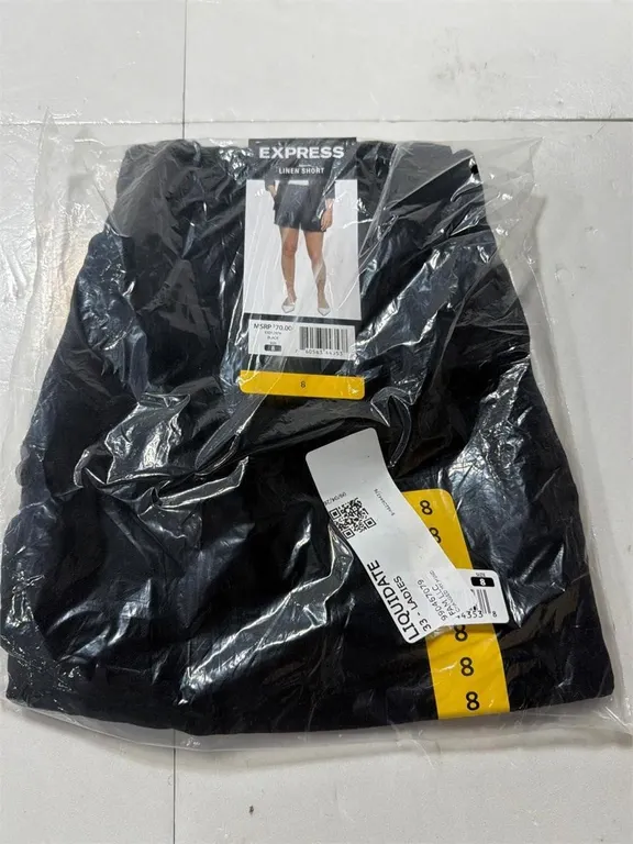 Express Linen Short Black Size 6
