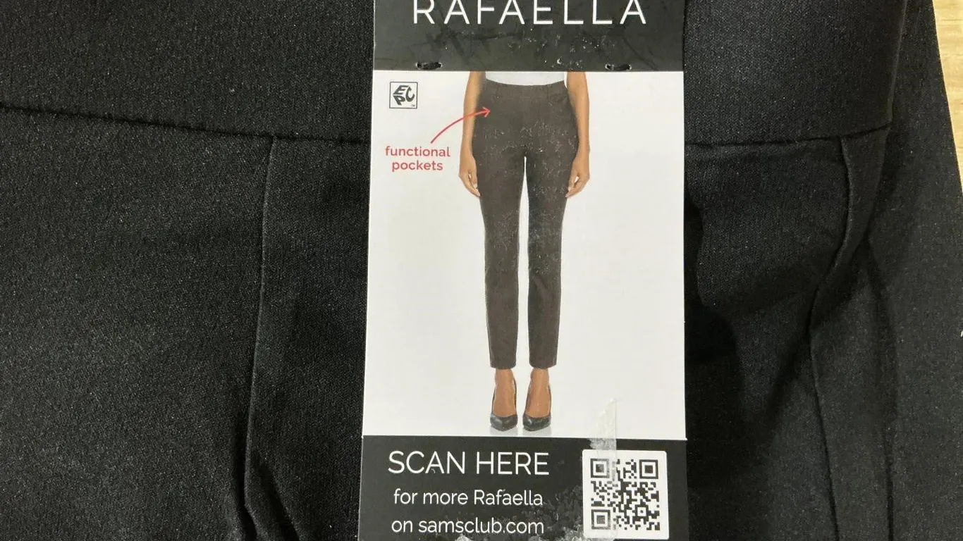 Rafaella Stretch Pants Black Size 14